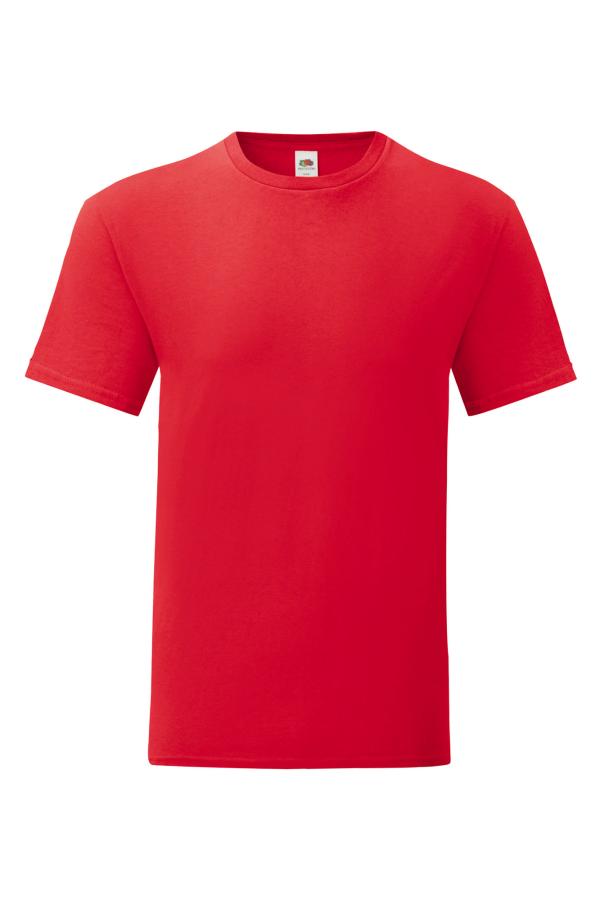 Iconic 150T t-paita Fruit of the Loom isolla painatuksella