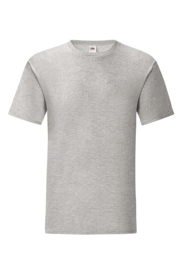 Iconic 150T t-paita Fruit of the Loom isolla painatuksella