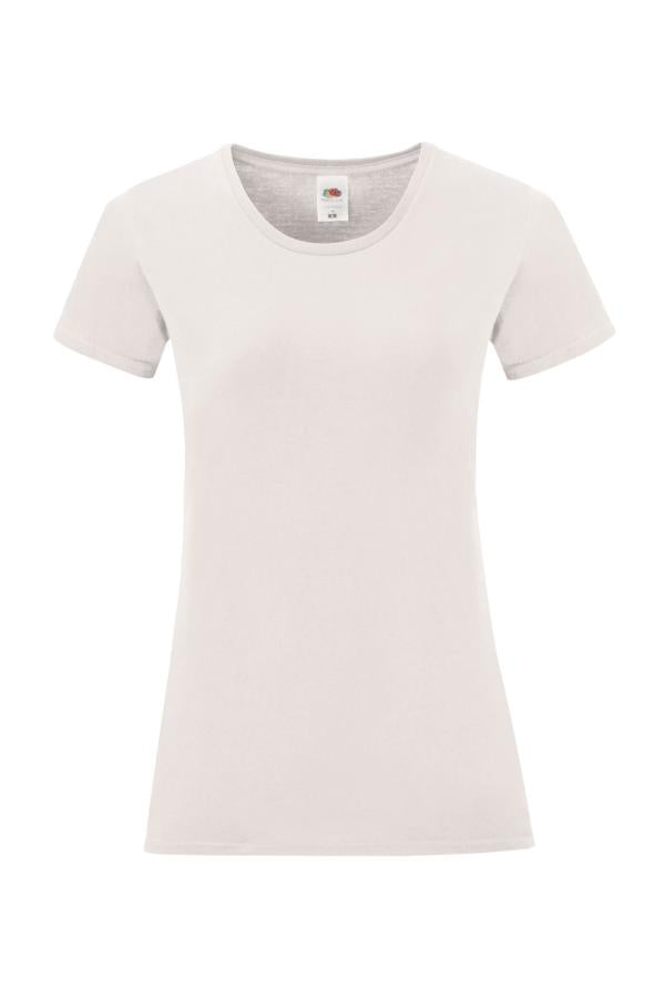 Iconic 150T naisten t-paita Fruit of the Loom isolla painatuksella