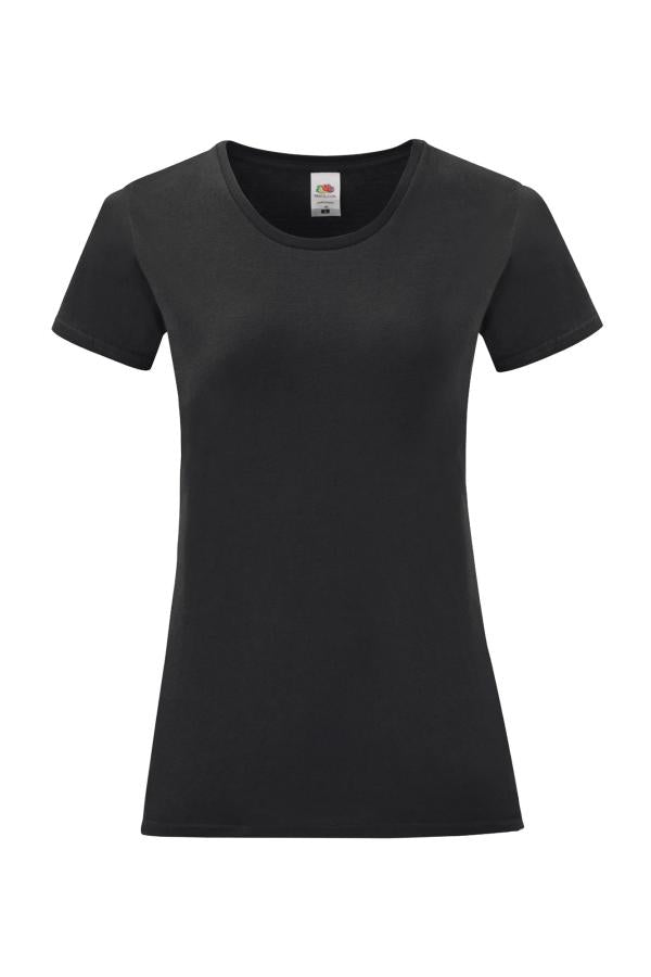 Iconic 150T naisten t-paita Fruit of the Loom isolla painatuksella